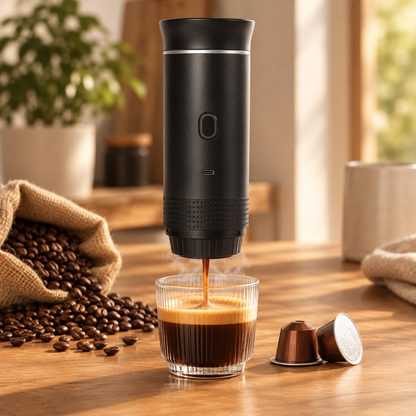 Cafetera espresso portátil con batería